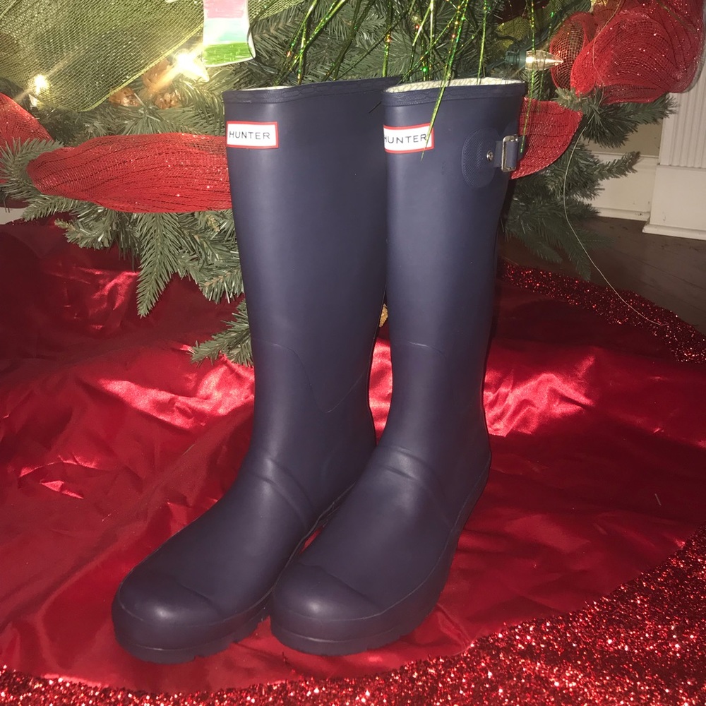 Brand new with tags tall Hunter Boots - matte blue